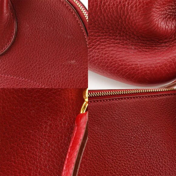 HERMES Bolide35 Handbag 2WAYShoulder Red / Gold Hardware Taurillon Clemenc... - Picture 8 of 12